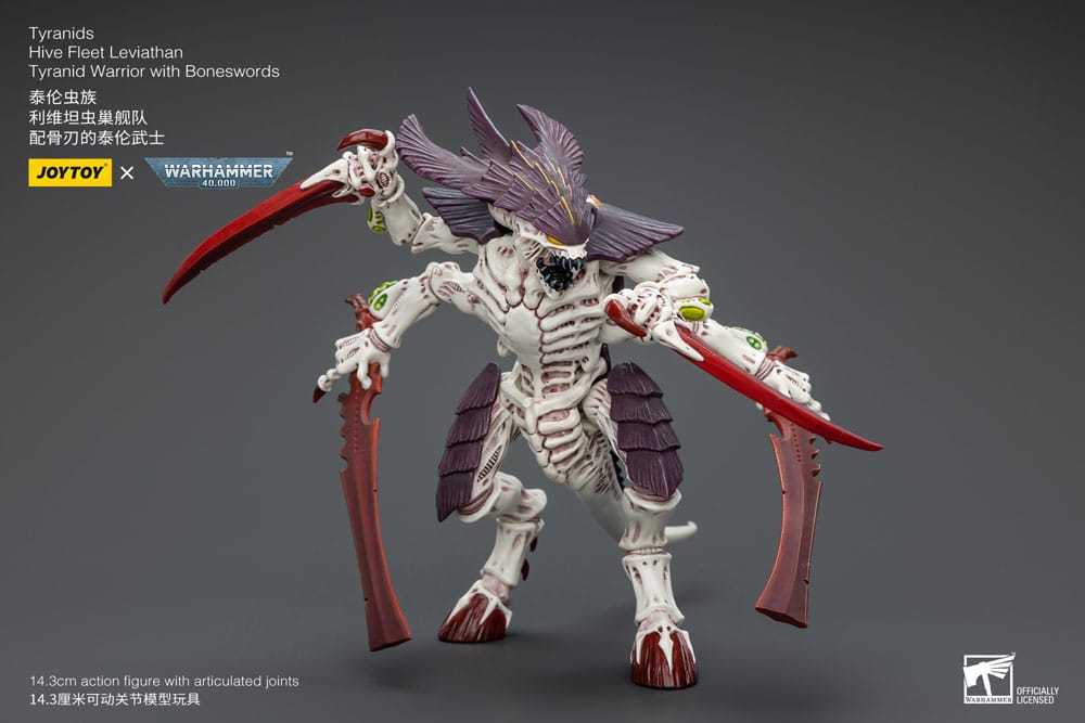 Joy Toy (CN) Warhammer 40k Tyranids Hive Fleet Leviathan Tyranid Warrior with Boneswords 1/18 Actionfigur