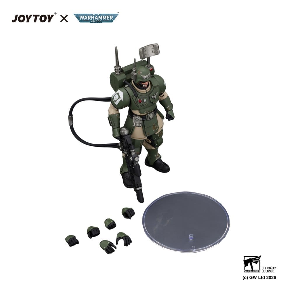 Joy Toy (CN) Warhammer Astra Militarum Kasrkin 3 with Hot-shot Lasgun and Vox-caster Actionfigur