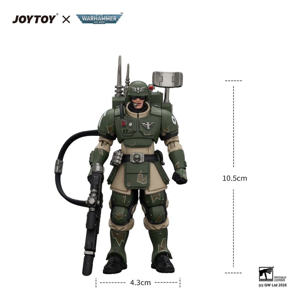 Joy Toy (CN) Warhammer Astra Militarum Kasrkin 3 with Hot-shot Lasgun and Vox-caster Actionfigur