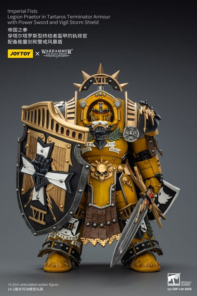 Joy Toy (CN) Warhammer Imperial Fists Legion Praetor in Tartaros Terminator Armourwith Power Sword and Vigil Storm