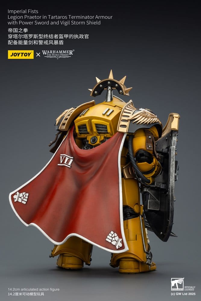Joy Toy (CN) Warhammer Imperial Fists Legion Praetor in Tartaros Terminator Armourwith Power Sword and Vigil Storm