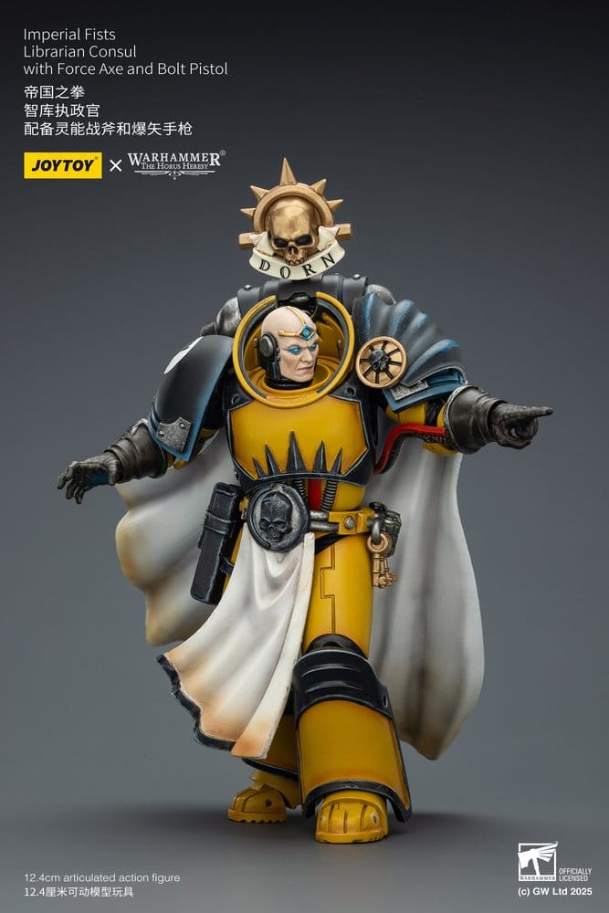 Joy Toy (CN) Warhammer Imperial Fists Librarian Consulwith Force Axe and Bolt Pistol Actionfigur