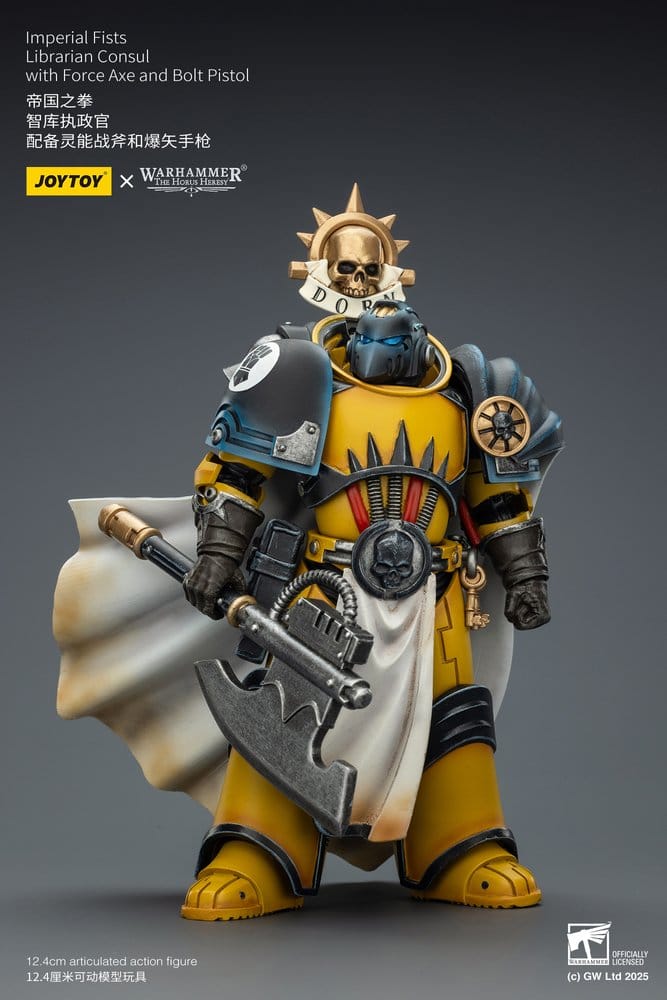Joy Toy (CN) Warhammer Imperial Fists Librarian Consulwith Force Axe and Bolt Pistol Actionfigur