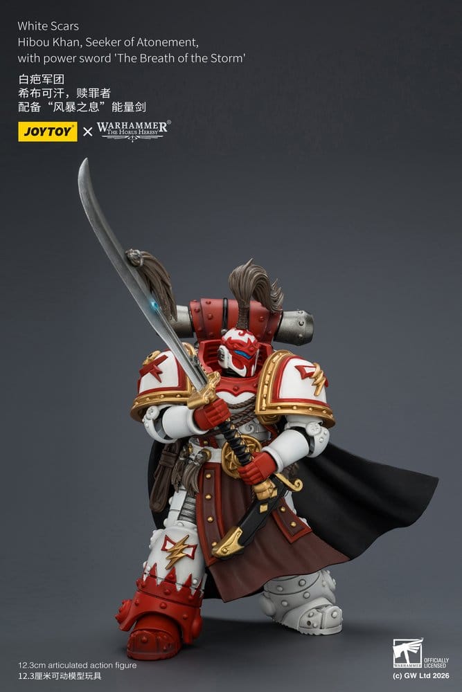 Joy Toy (CN) Warhammer The Horus Heresy White Scars Hibou Khan, Seeker of Atonement Actionfigur