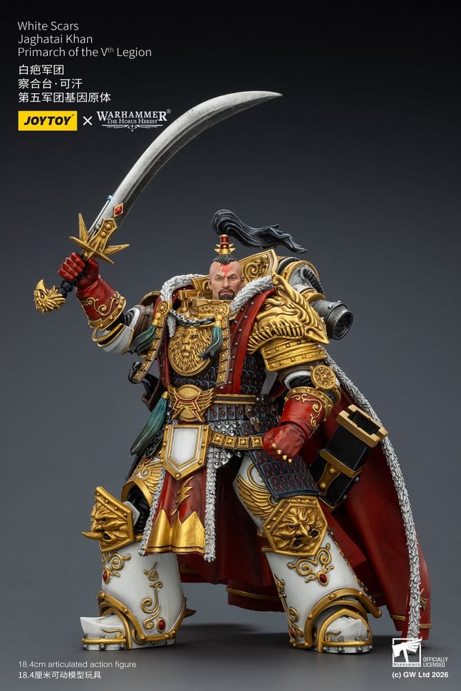Joy Toy (CN) Warhammer The Horus Heresy White Scars Jaghatai Khan Primarch of the Vth Legion Actionfigur