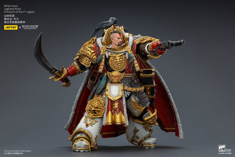 Joy Toy (CN) Warhammer The Horus Heresy White Scars Jaghatai Khan Primarch of the Vth Legion Actionfigur