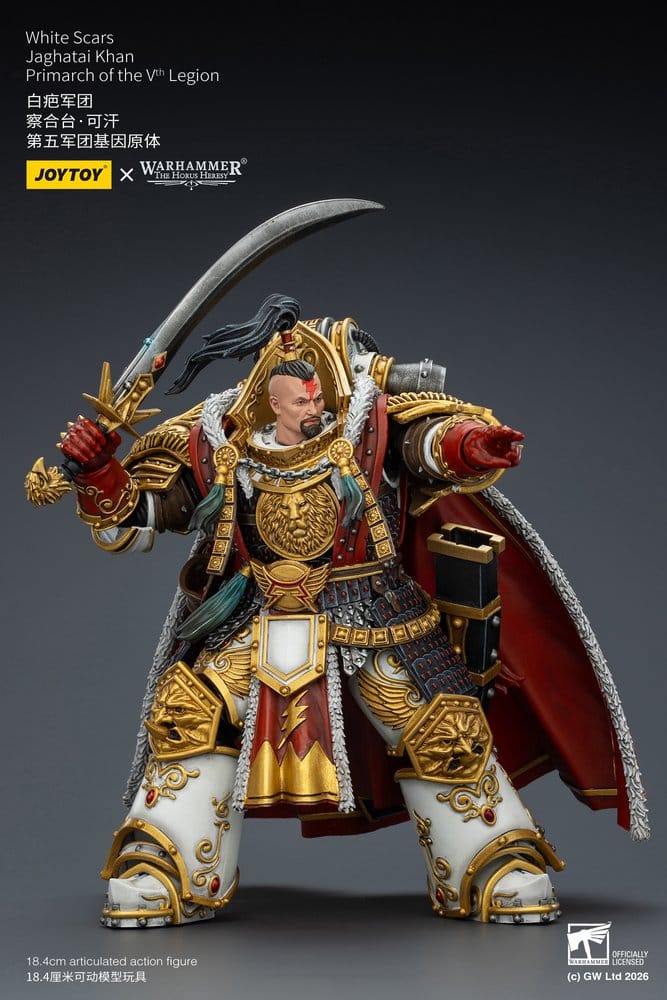 Joy Toy (CN) Warhammer The Horus Heresy White Scars Jaghatai Khan Primarch of the Vth Legion Actionfigur