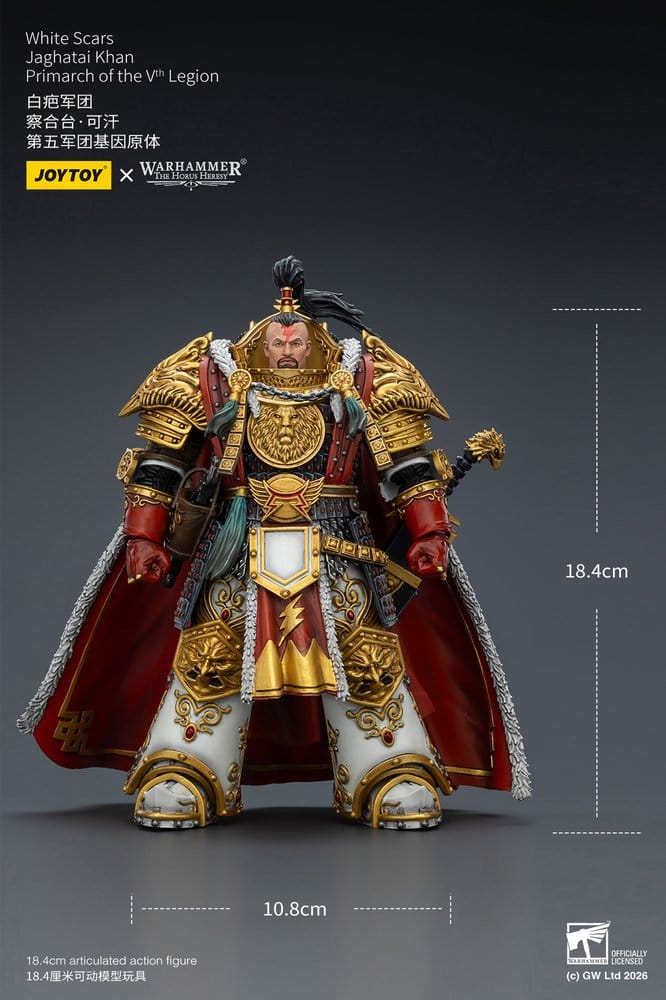 Joy Toy (CN) Warhammer The Horus Heresy White Scars Jaghatai Khan Primarch of the Vth Legion Actionfigur
