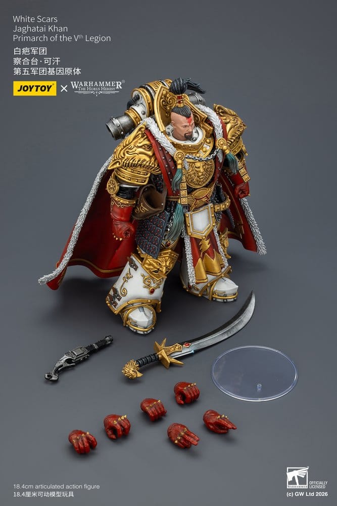 Joy Toy (CN) Warhammer The Horus Heresy White Scars Jaghatai Khan Primarch of the Vth Legion Actionfigur