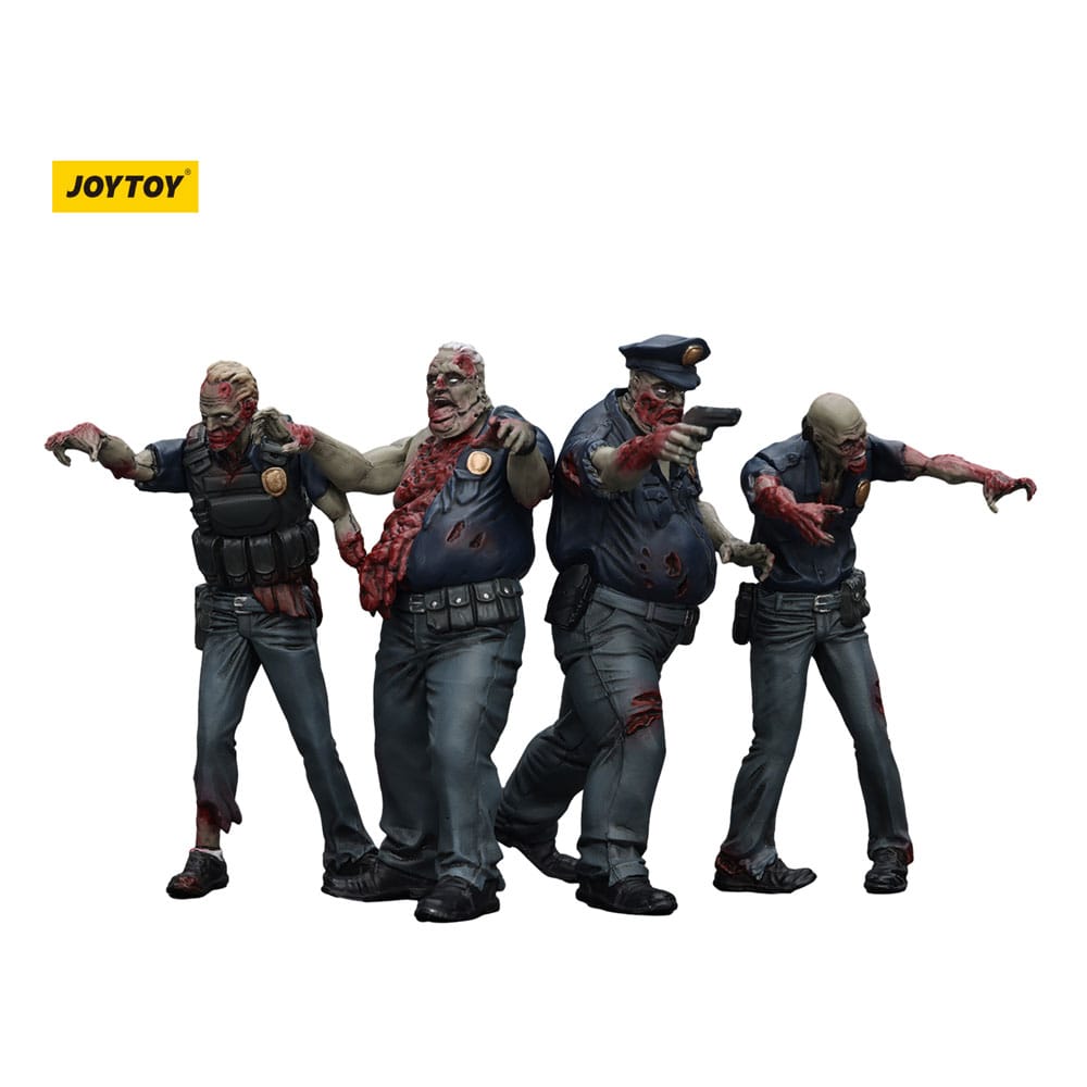 Joy Toy (CN) Zombie Dark Source 4er-Pack Police (Male) Actionfiguren