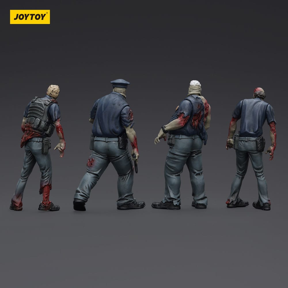 Joy Toy (CN) Zombie Dark Source 4er-Pack Police (Male) Actionfiguren