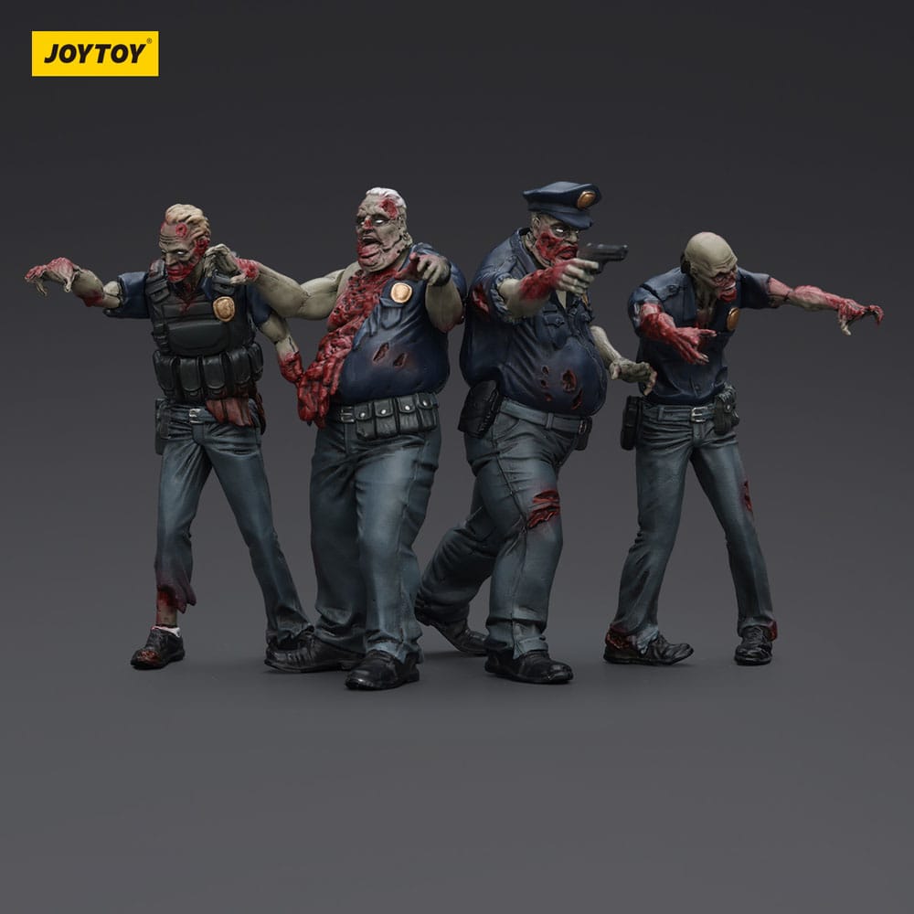 Joy Toy (CN) Zombie Dark Source 4er-Pack Police (Male) Actionfiguren