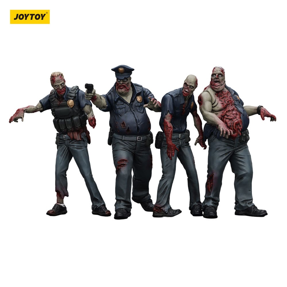 Joy Toy (CN) Zombie Dark Source 4er-Pack Police (Male) Actionfiguren