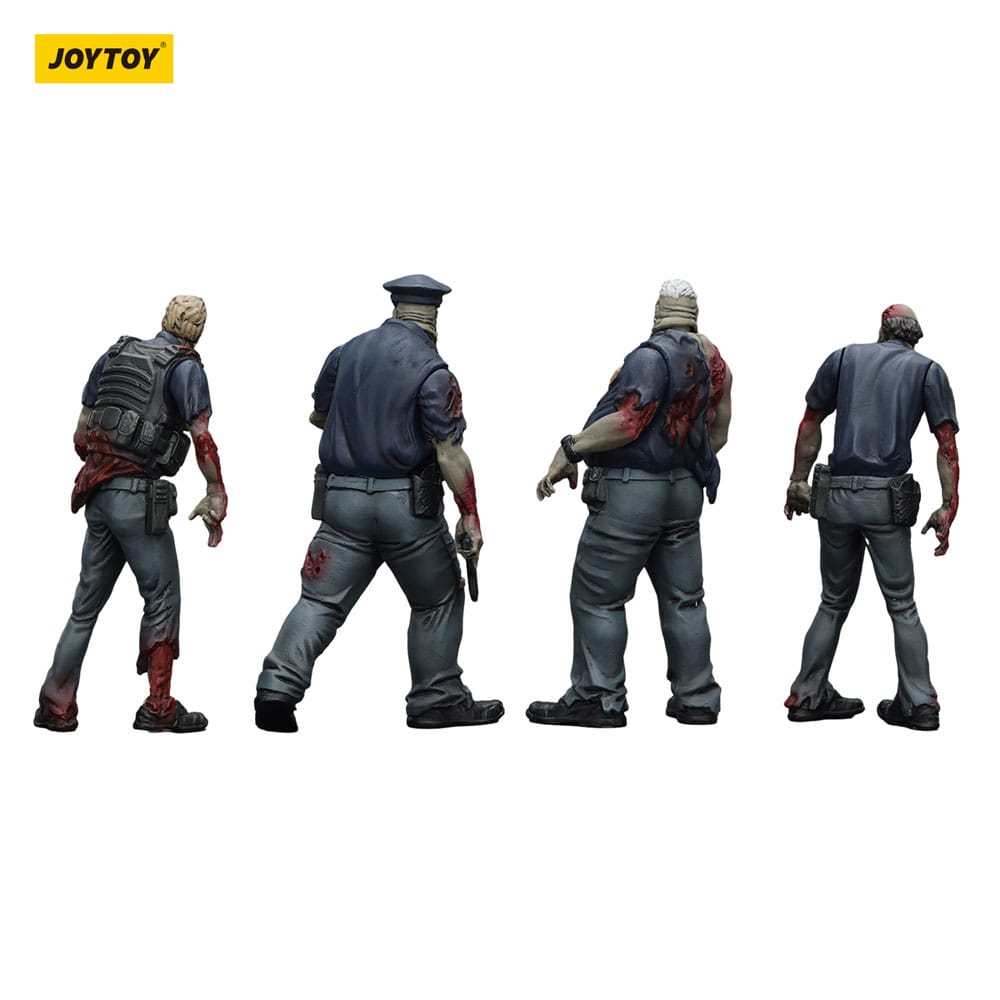 Joy Toy (CN) Zombie Dark Source 4er-Pack Police (Male) Actionfiguren