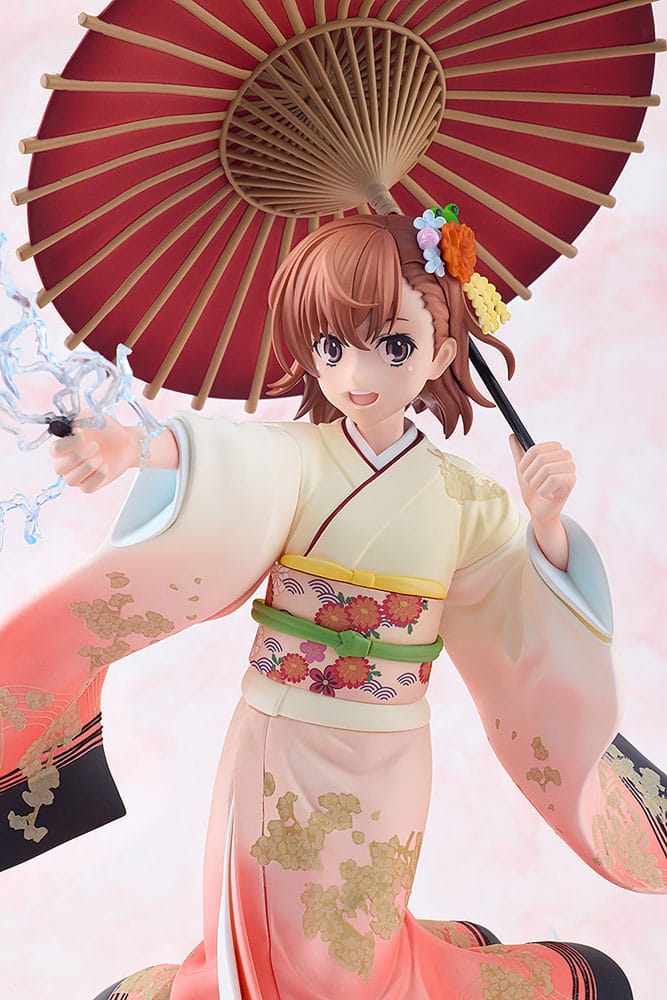 Kadokawa A Certain Scientific Railgun T Mikoto Misaka Furisode Kimono Ver. 1/7 Statue