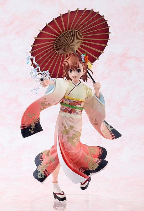 Kadokawa A Certain Scientific Railgun T Mikoto Misaka Furisode Kimono Ver. 1/7 Statue