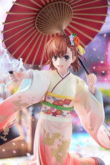 Kadokawa A Certain Scientific Railgun T Mikoto Misaka Furisode Kimono Ver. 1/7 Statue