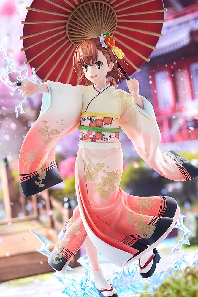 Kadokawa A Certain Scientific Railgun T Mikoto Misaka Furisode Kimono Ver. 1/7 Statue