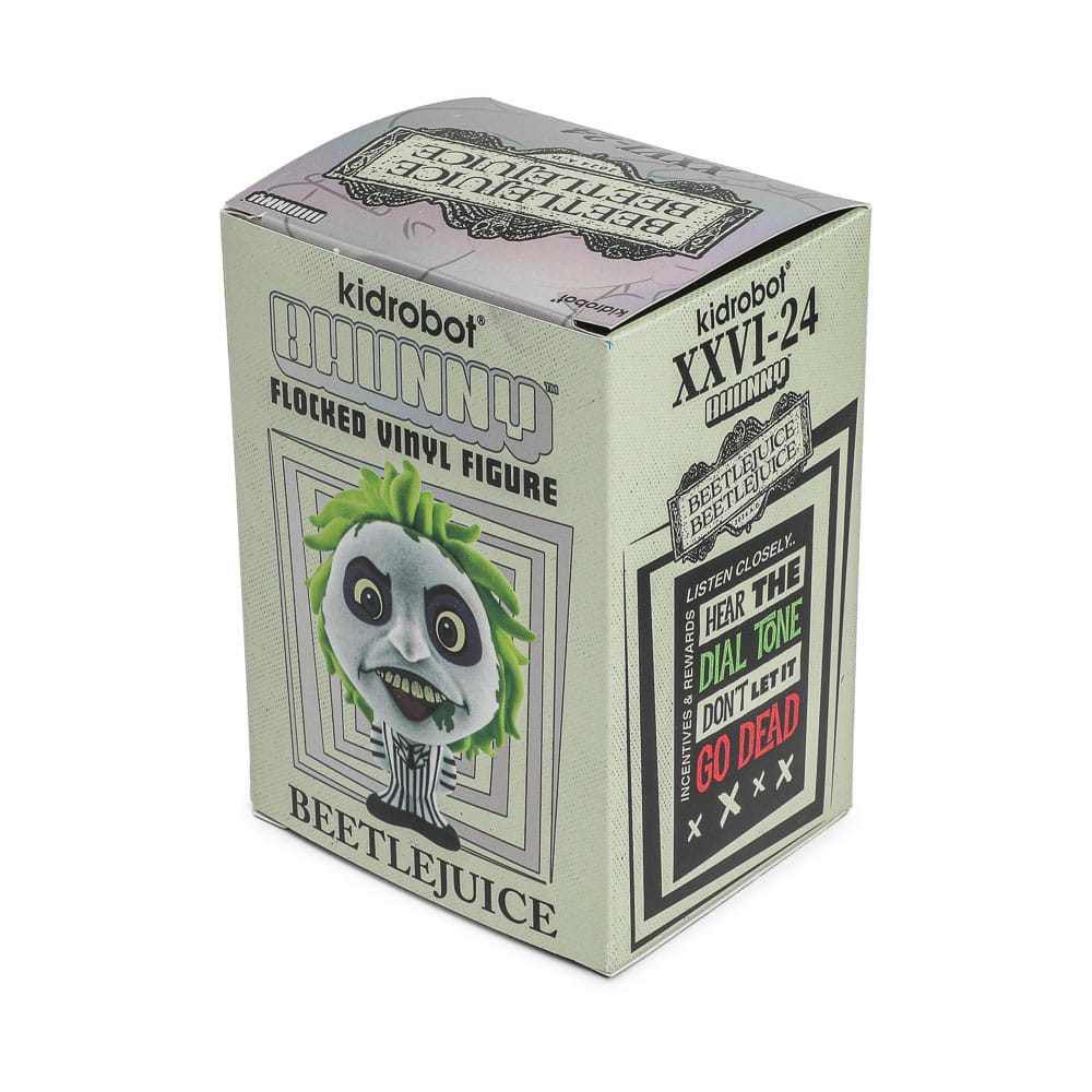 Kidrobot Beetlejuice Beetlejuice Bhunny Beetlejuice Striped Suit Flocked Vinyl Figur