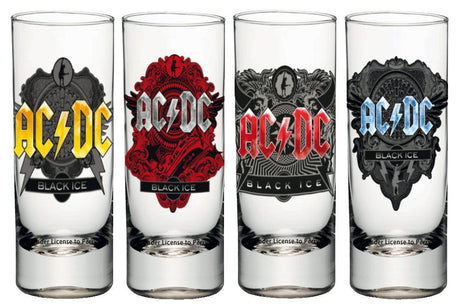 KKL AC/DC Black Ice 4er-Pack Schnapsgläser