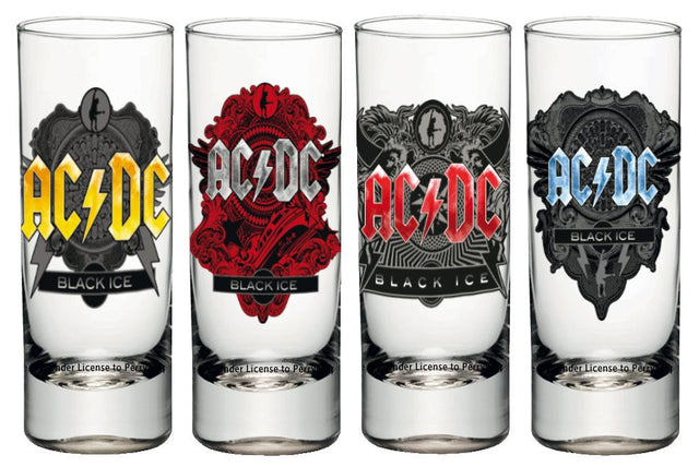 KKL AC/DC Black Ice 4er-Pack Schnapsgläser
