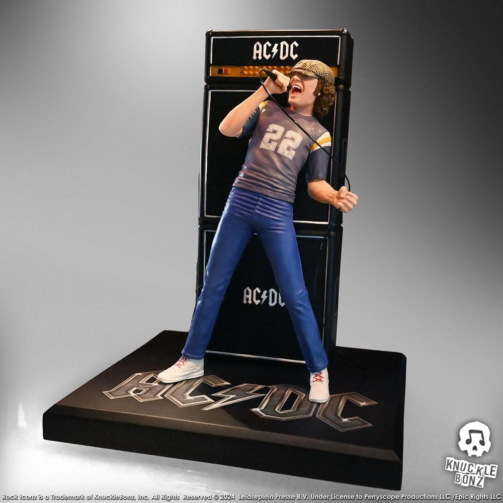Knucklebonz AC/DC Brian Johnson Rock Iconz Statue