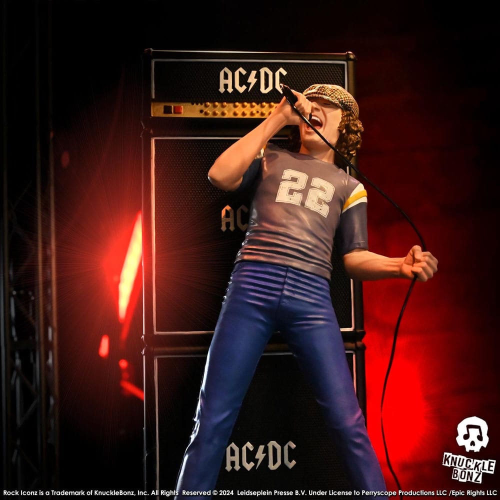 Knucklebonz AC/DC Brian Johnson Rock Iconz Statue