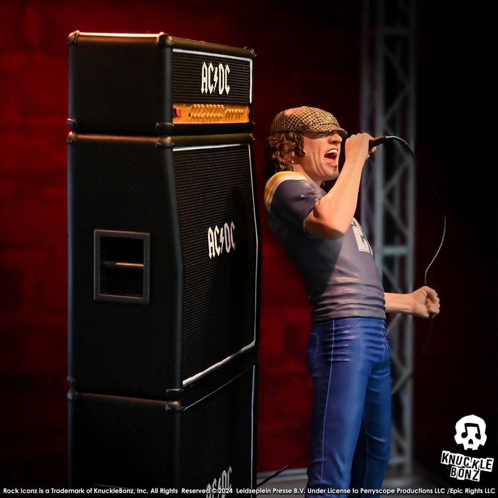 Knucklebonz AC/DC Brian Johnson Rock Iconz Statue - Beschädigte Verpackung