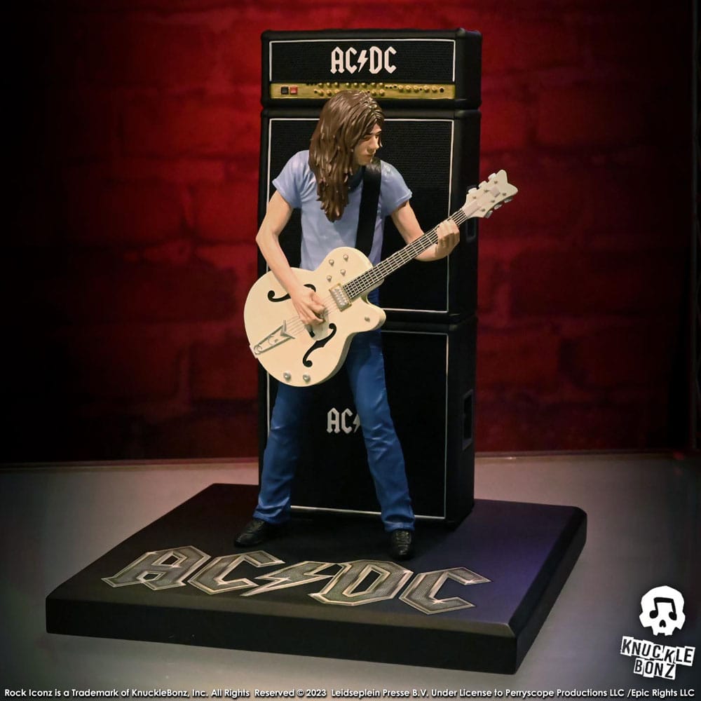 Knucklebonz AC/DC Malcolm Young II Rock Iconz Statue - Beschädigte Verpackung