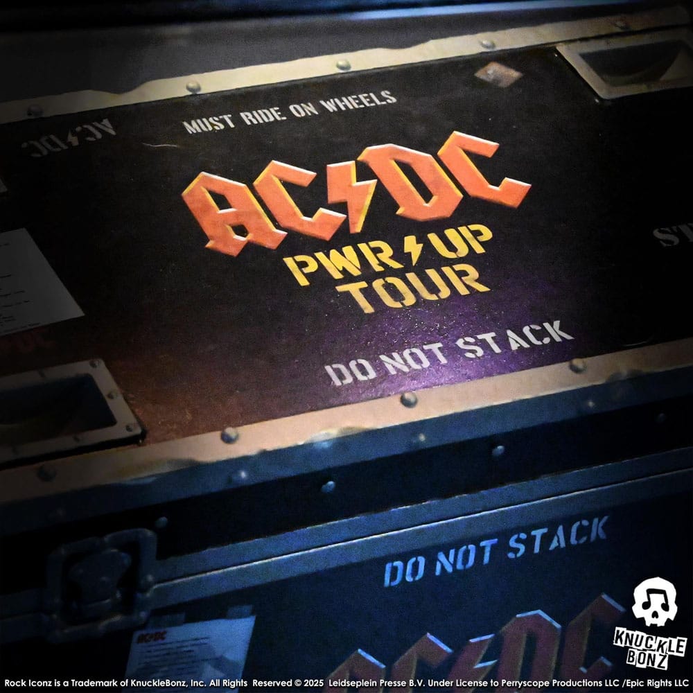 Knucklebonz AC/DC PWR UP Tour Road Case Rock Ikonz On Tour Statue