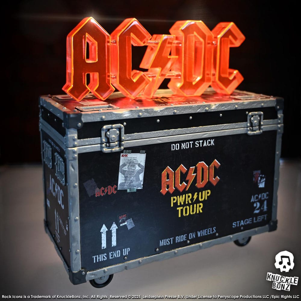 Knucklebonz AC/DC PWR UP Tour Road Case Rock Ikonz On Tour Statue
