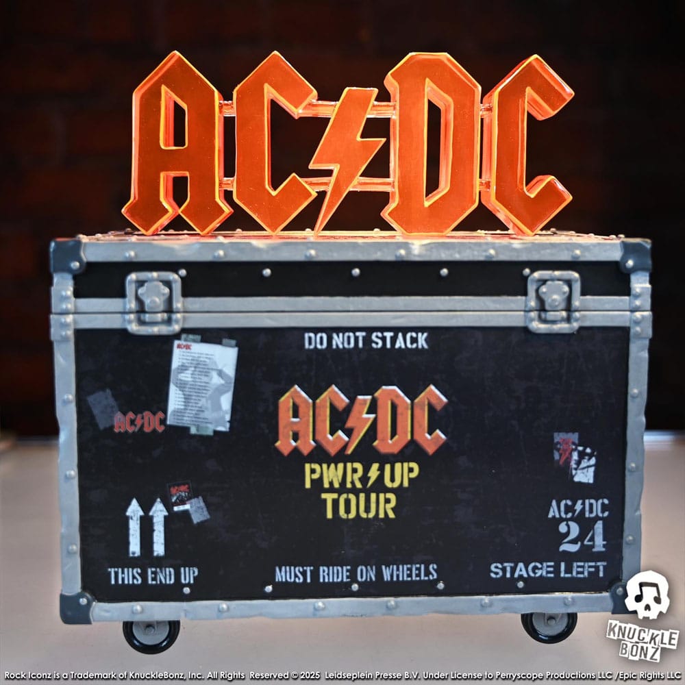 Knucklebonz AC/DC PWR UP Tour Road Case Rock Ikonz On Tour Statue