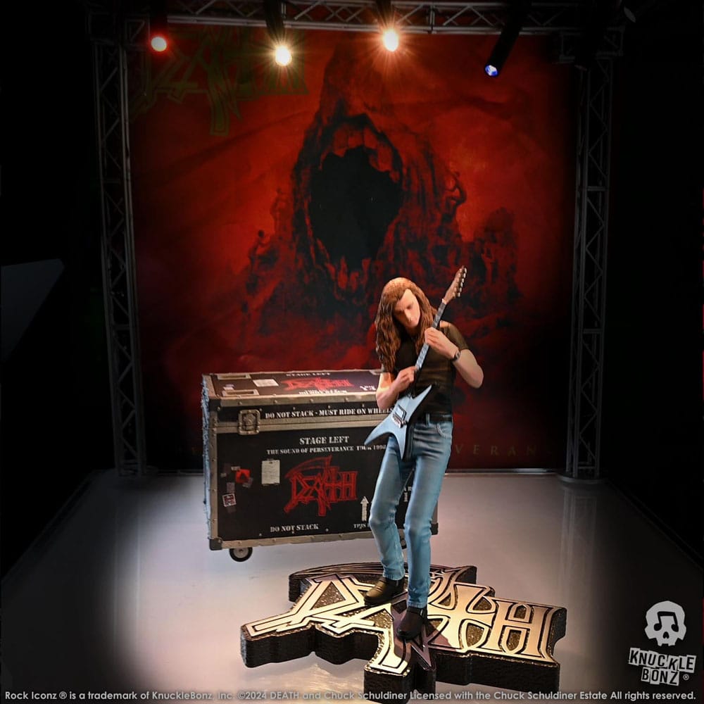 Knucklebonz Death Road Case & Bühnenhintergrund Set Rock Ikonz On Tour Statue
