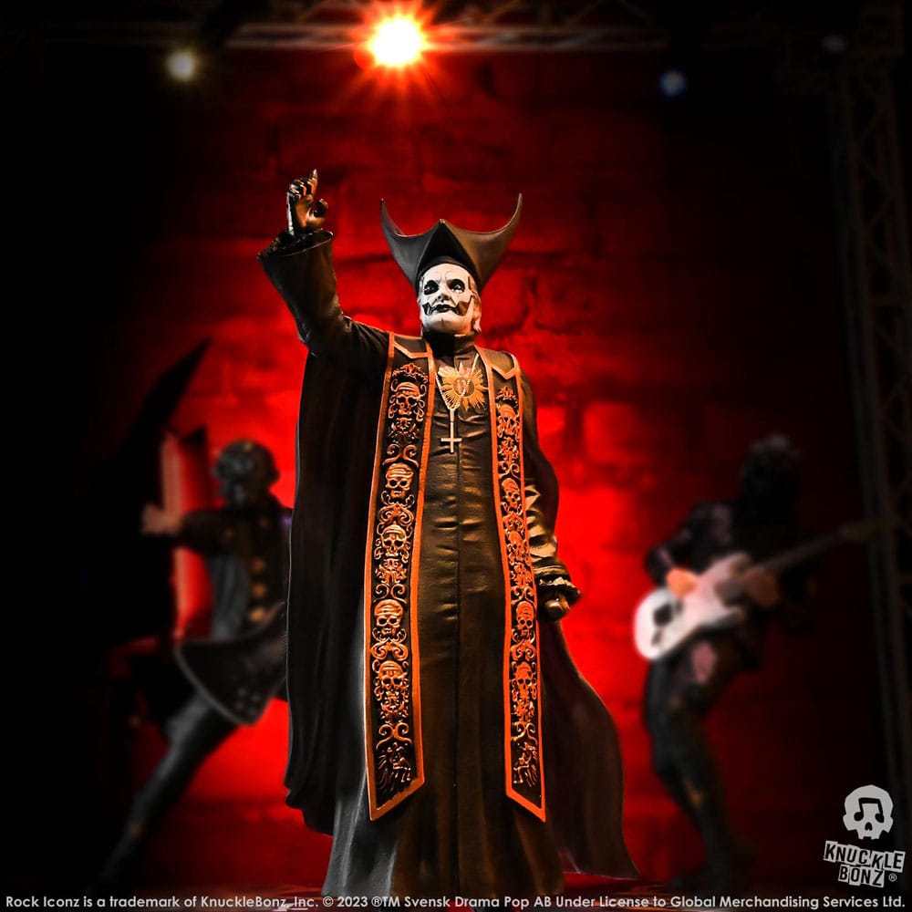 Knucklebonz Ghost Papa Emeritus IV (Black Robes) Rock Iconz 1/9 Statue