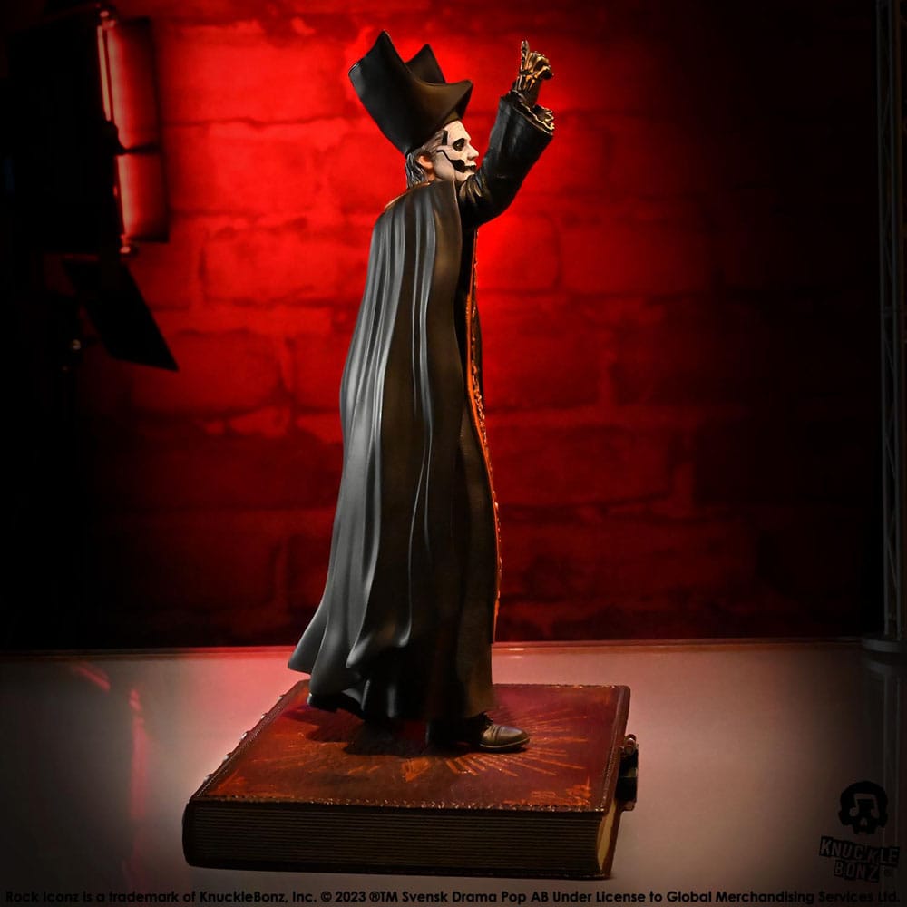 Knucklebonz Ghost Papa Emeritus IV (Black Robes) Rock Iconz 1/9 Statue