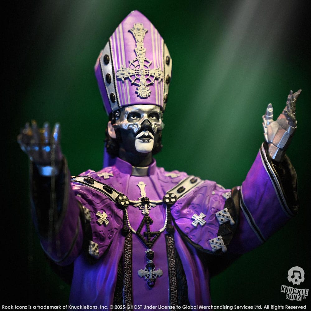Knucklebonz Ghost Papa V Perpetua Purple Robes Rock Iconz Statue