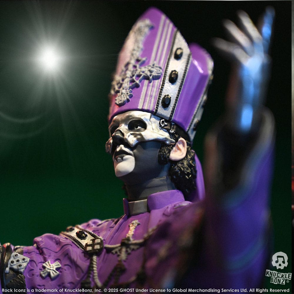 Knucklebonz Ghost Papa V Perpetua Purple Robes Rock Iconz Statue