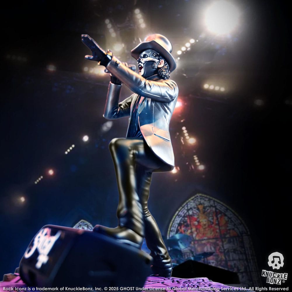 Knucklebonz Ghost Papa V Perpetua Top Hat Rock Iconz Statue