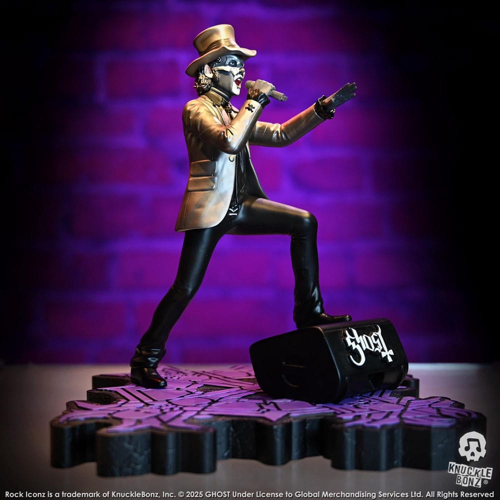 Knucklebonz Ghost Papa V Perpetua Top Hat Rock Iconz Statue