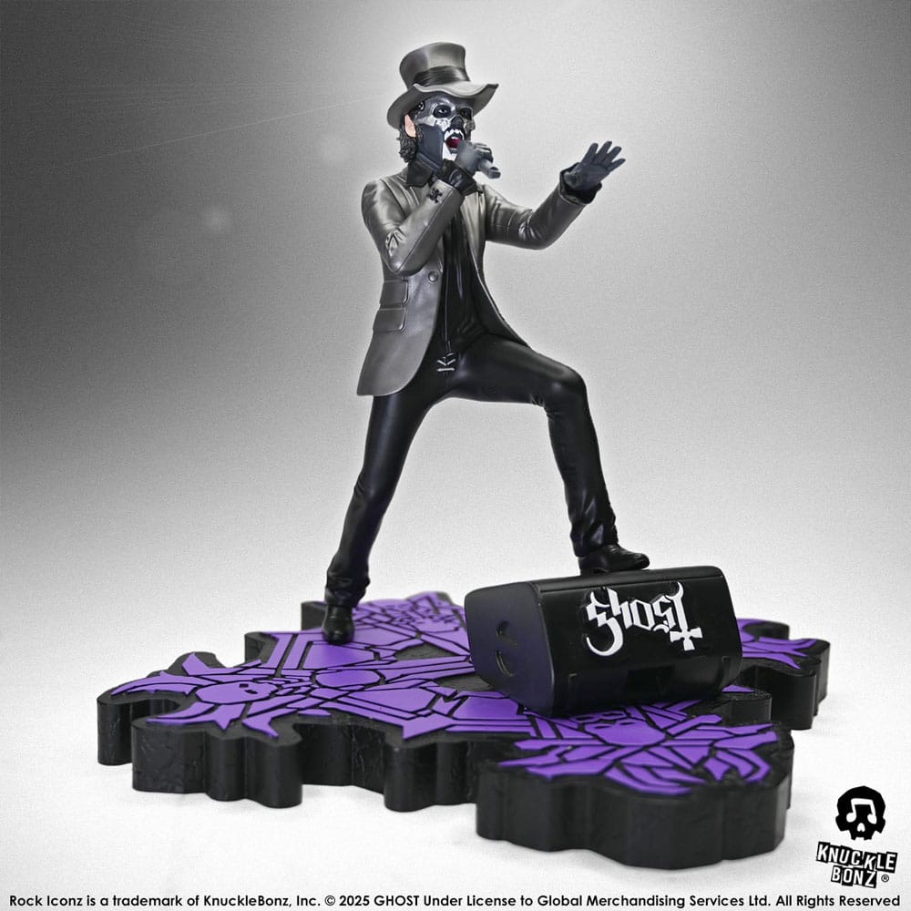 Knucklebonz Ghost Papa V Perpetua Top Hat Rock Iconz Statue