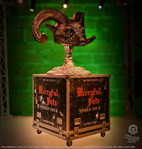 Knucklebonz Mercyful Fate Road Case Statue & Stage Mask Set World Tour Rock Ikonz Statue