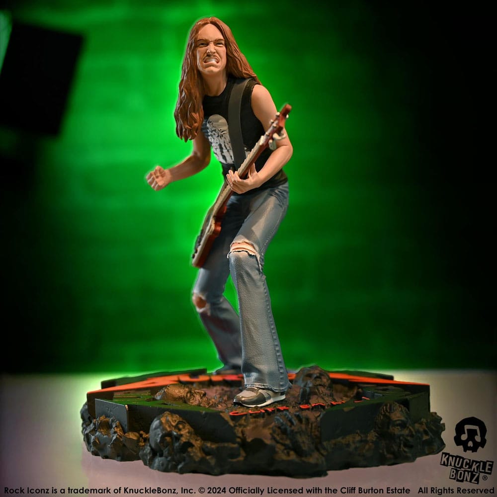Knucklebonz Metallica Cliff Burton II Rock Iconz Statue