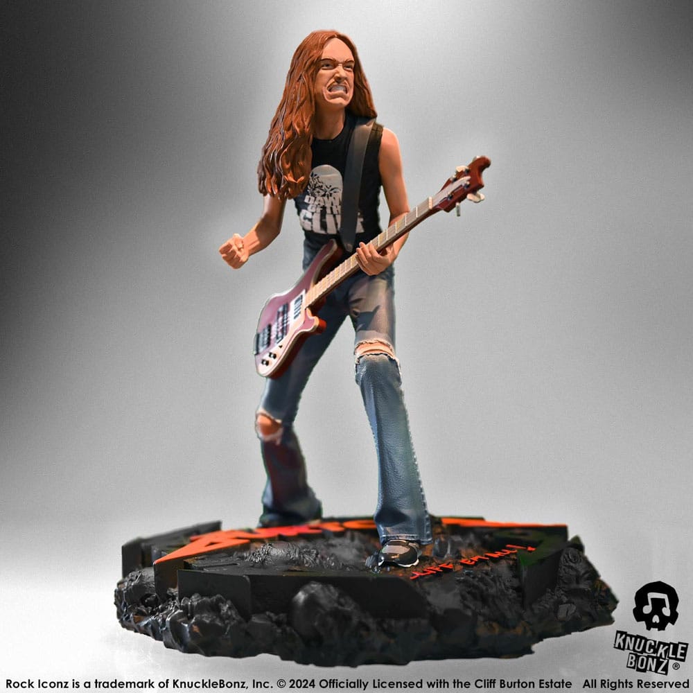 Knucklebonz Metallica Cliff Burton II Rock Iconz Statue