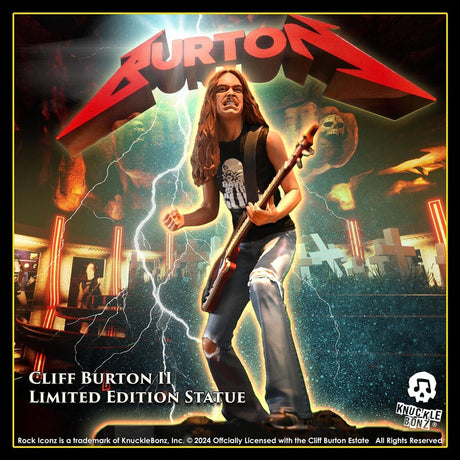 Knucklebonz Metallica Cliff Burton II Rock Iconz Statue