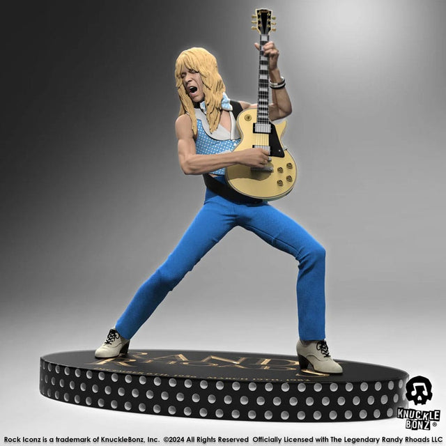 Knucklebonz Randy Rhoads IV The Early Years Blue Version Rock Iconz Statue