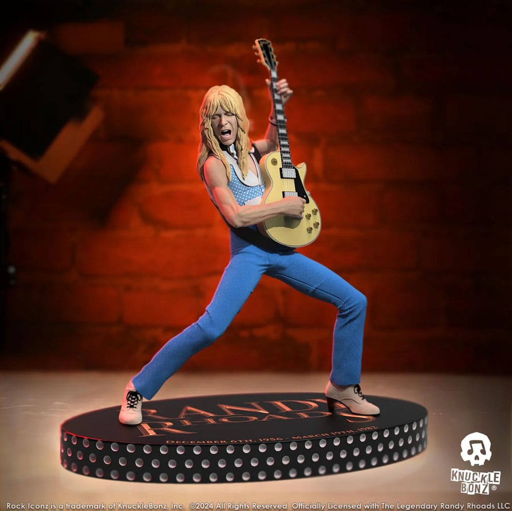 Knucklebonz Randy Rhoads IV The Early Years Blue Version Rock Iconz Statue