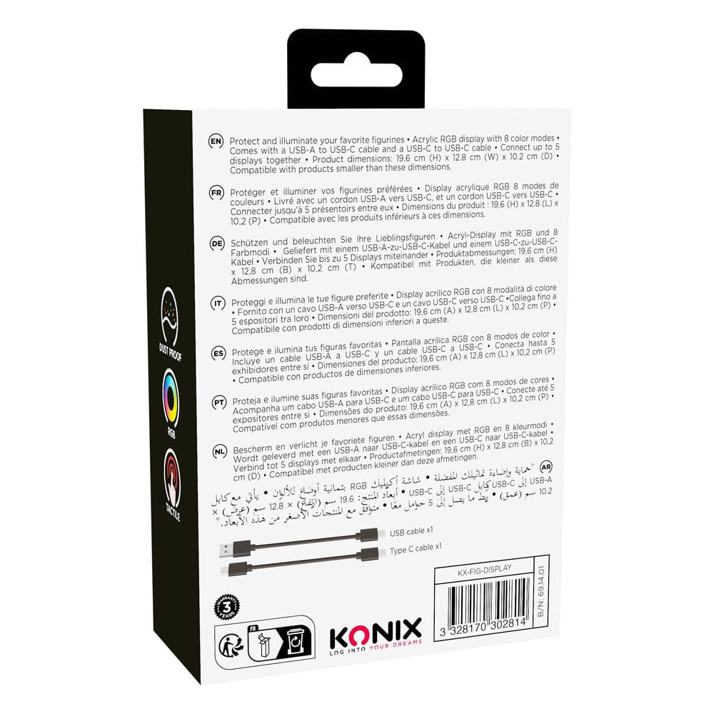 Konix LED Display Box mit Beleuchtung (für Funko POP)