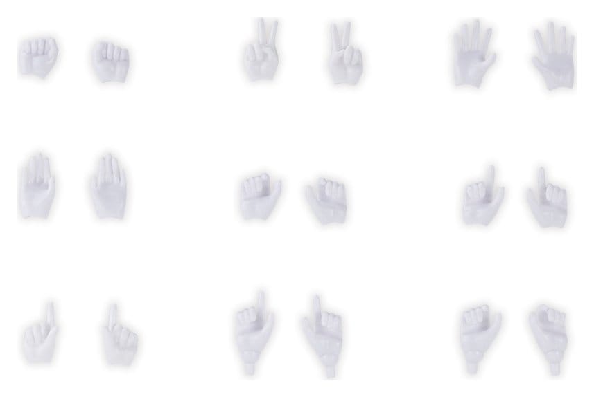 Kotobukiya Megami Device M.S.G. 09 Hand Set Skin Color White für Plastic Model Kits 1/1 Zubehör-Set
