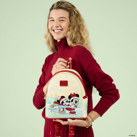 Loungefly Mickey & Friends Ice Skating mit Haarband Halterung by Loungefly Mini Rucksack