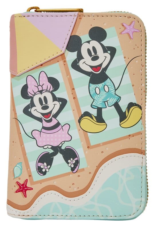 Loungefly Mickey & Minnie Beach Fun Zip Around Wallet